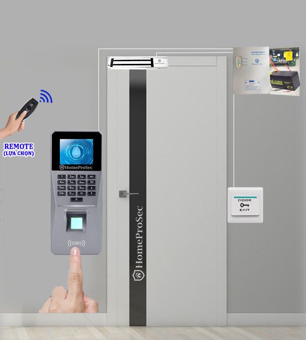 Bộ Khóa Từ Hút Vân Tay HPS- EMLPRO ( F16VP8-UPS)