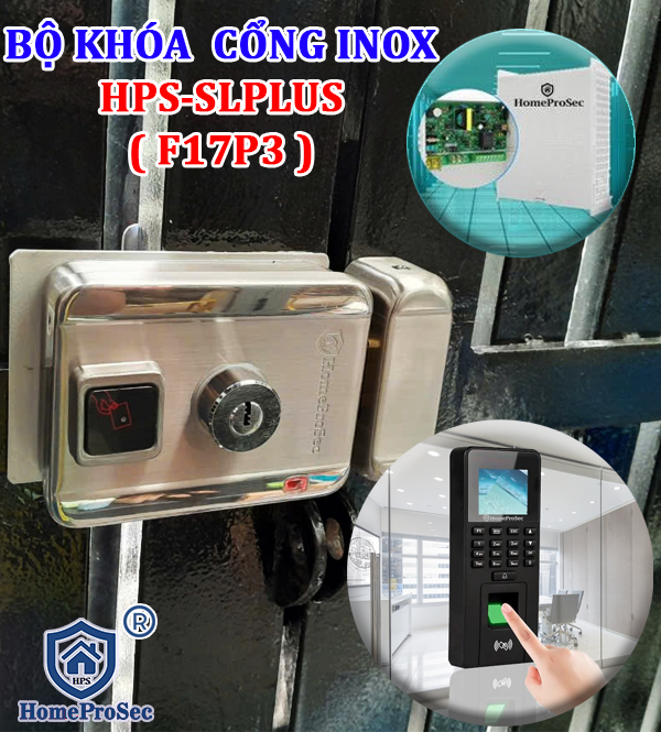 Bộ khóa cổng Vân Tay inox HPS- SLIPLus ( F17P3)