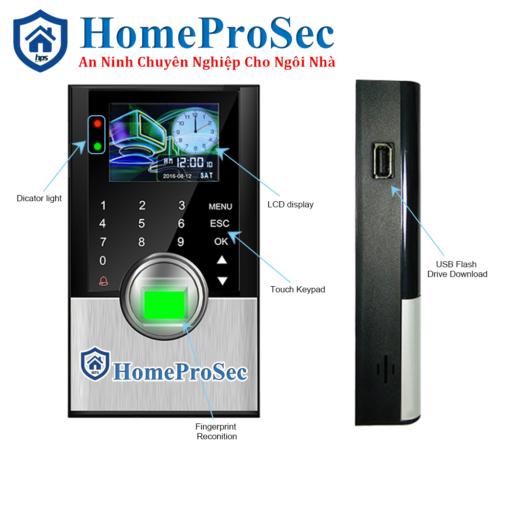 HPS- F19T- Vân tay trong nhà HomeProSec HPS- F19T