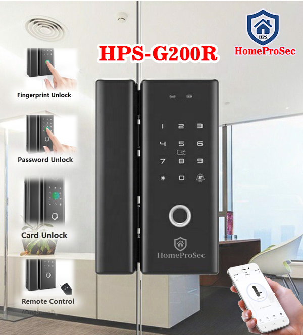 Khóa vân tay cửa kính- APP G200R (Tuya)