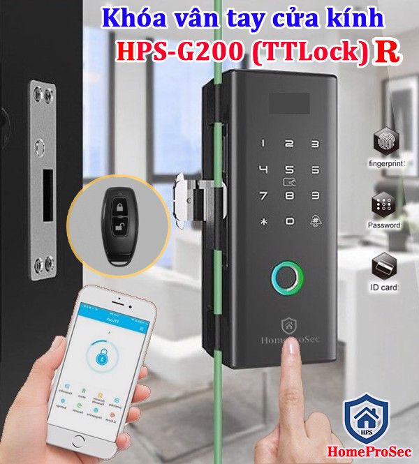  Khóa vân tay cửa kính HPS- G200 (TTlock) R 