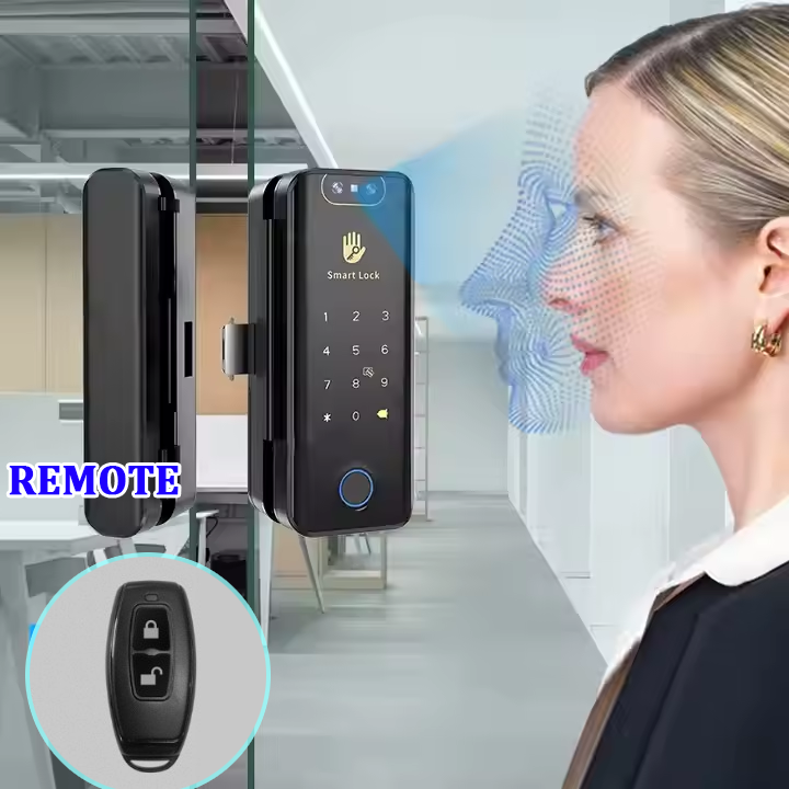 Khóa Face ID - vân tay cửa kính HPS- G220 / G221 (có chìa cơ)
