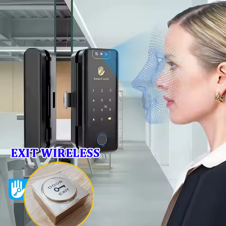 Khóa Face ID - vân tay cửa kính HPS- G220 / G221 (có chìa cơ)