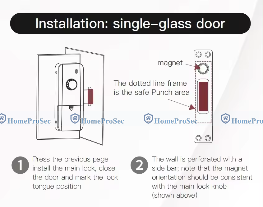 Khóa vân tay cửa kính HPS- G8FBTTL (ttlock)