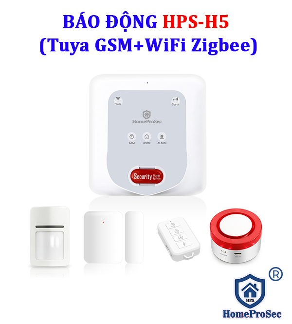 Trung tâm Tuya GSM+WiFi Zigbee HPS-H5G(SIM)