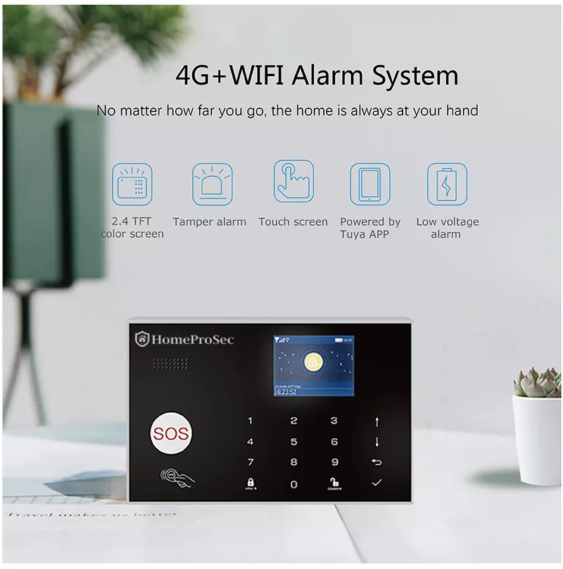  Trung Tâm Báo Động Wifi + SIM HPS - H6G ( 03 Zone Có dây) 