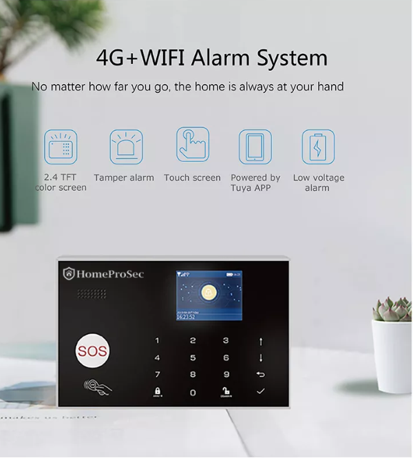 Trung Tâm Báo Động Wifi + SIM HPS - H6G ( 03 Zone Có dây)