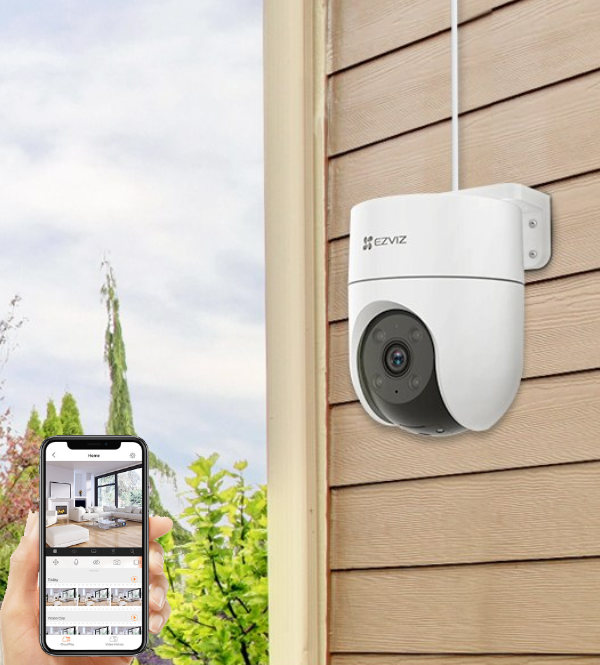  – Camera Wifi quay quét ngoài trời, có màu ban đêm H8C - 3MP 