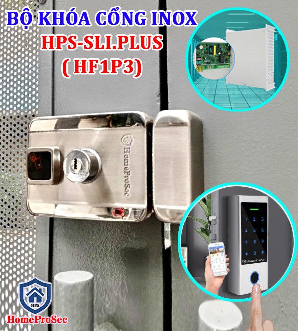  Bộ khóa cổng vân tay inox HPS- SLIPLUS ( HF1P3-Tuya ) 