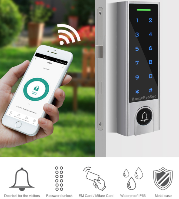 Đầu đọc mật mã/thẻ từ ngoài trời HPS- HF3 PC ( Tuya)