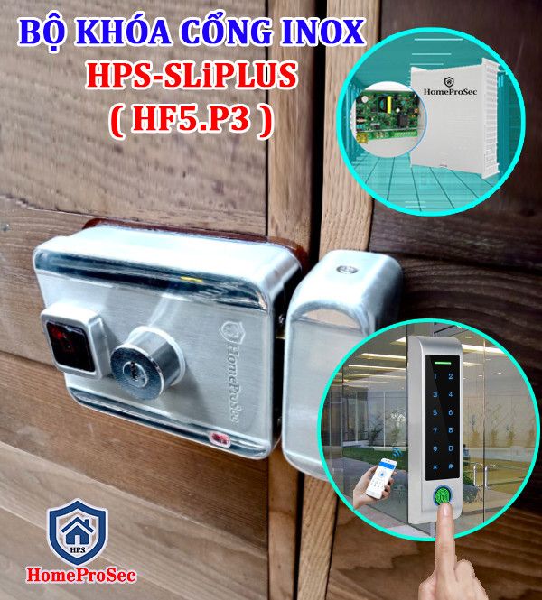  Khóa cổng vân tay inox HPS- SLPLUS ( HF5P3-  ttlock/Tuya) 