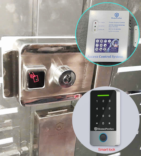 Bộ khóa cổng vân tay inox HPS- SLIPRO ( HF8P8 - UPS)