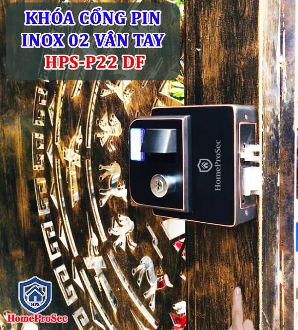 Khoá cổng Pin 02 vân tay HPS- P22 DF