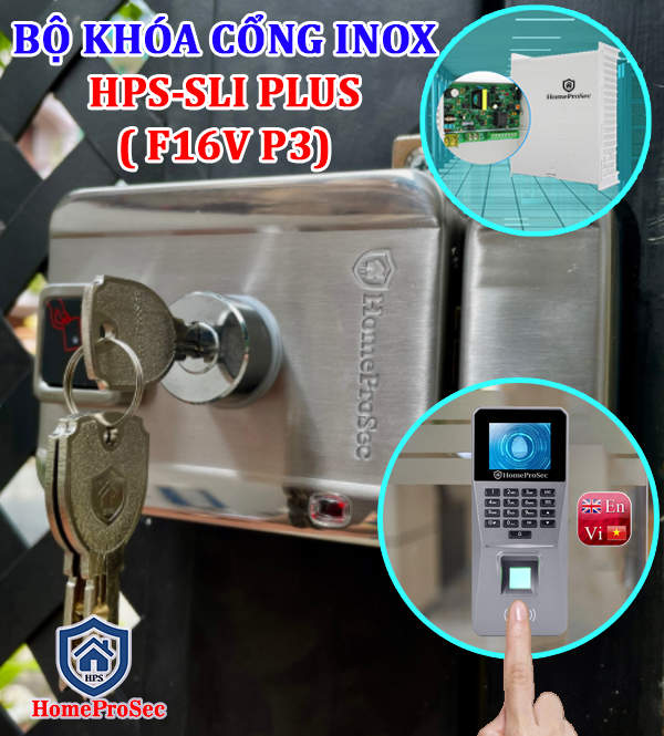 Bộ khóa vân tay inox HPS- SLIPLUS ( F16VP3)