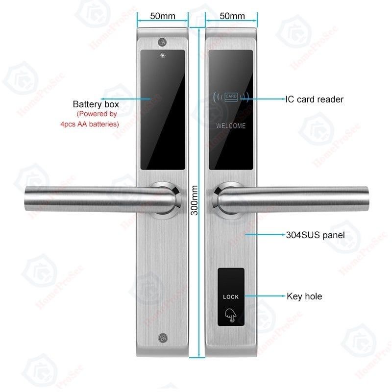 Khóa thẻ từ cửa nhôm HPS- 958