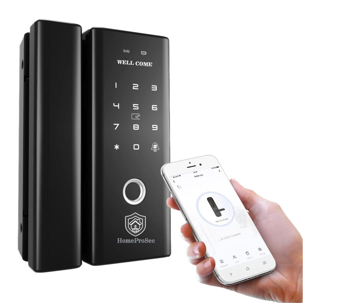 Khóa vân tay cửa kính- APP G200R (Tuya)