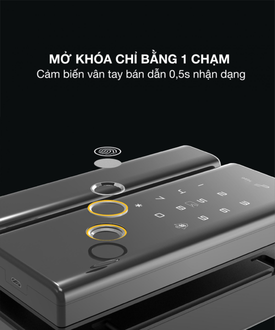  Khóa vân tay cửa kính- APP G200R (Tuya) 