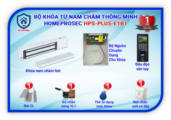 HPS- PLUS- E1B1 ( F18 )- BỘ KHÓA TỪ NAM CHÂM ĐIỆN TỬ THÔNG MINH HPS- PLUS- E1B1 ( F18 )