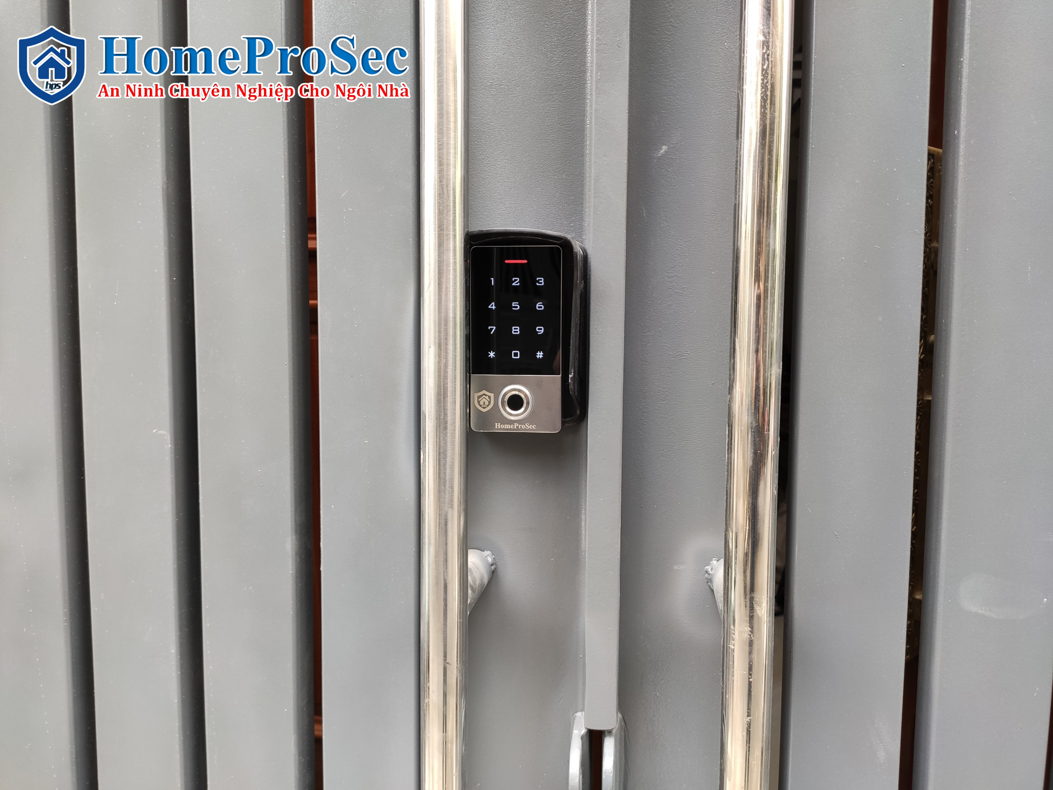 HPS- SLPRO- V1B1 ( TF1 )- Bộ khóa cổng vân tay thông minh HomeProSec HPS- SLPRO- V1B1 ( TF1 )