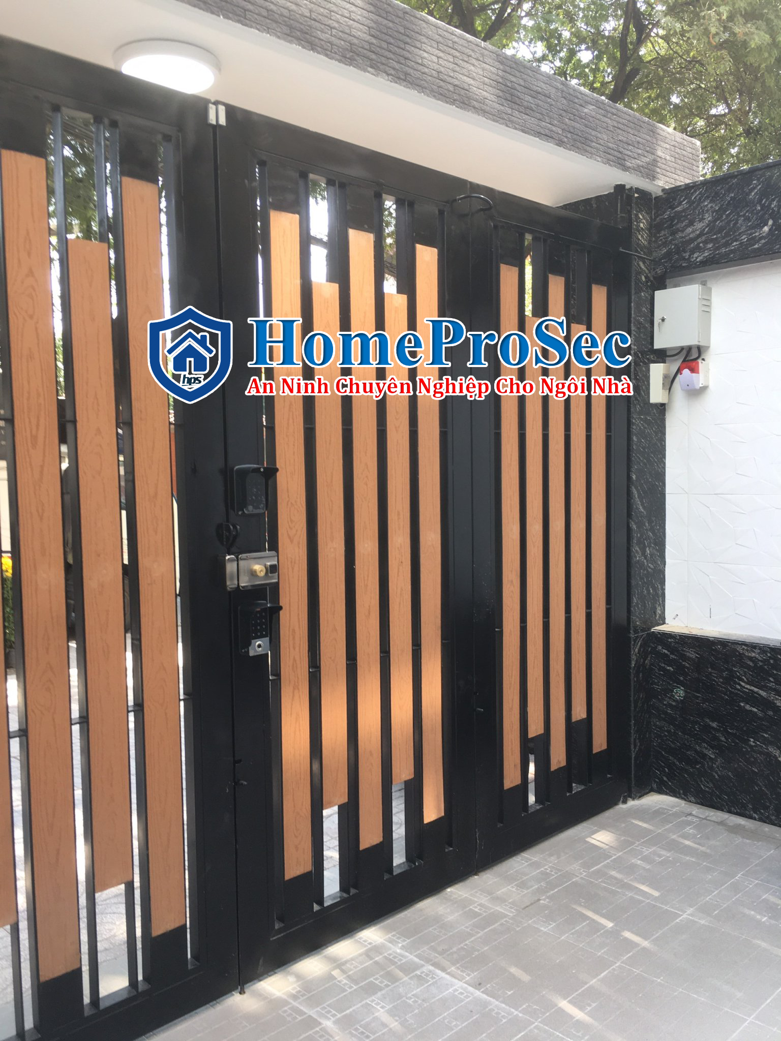 HPS- SLPRO- V1B1 ( TF1 )- Bộ khóa cổng vân tay thông minh HomeProSec HPS- SLPRO- V1B1 ( TF1 )
