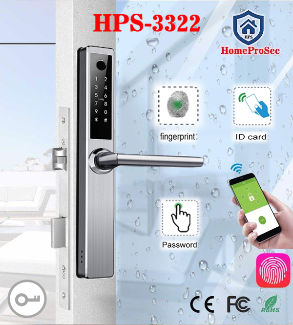  Khóa vân tay cửa nhôm HPS- 3322 (ttlock) 