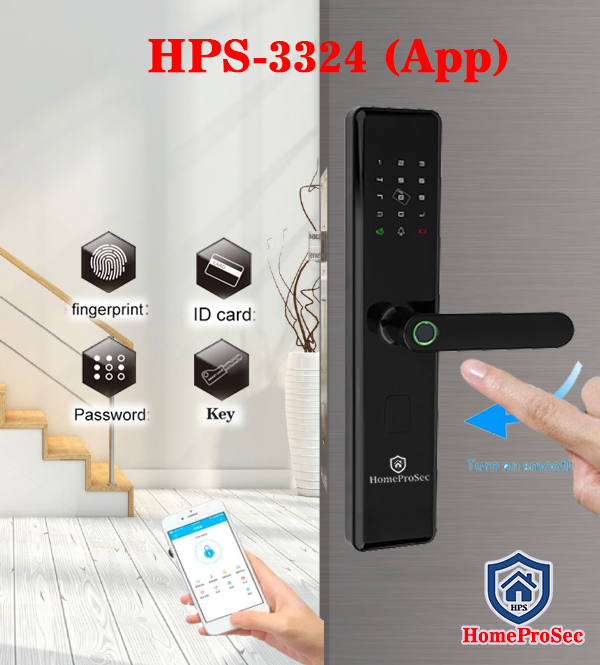 HPS- 3324 ( APP )- Khóa cửa vân tay thông minh HomeProSec HPS- 3324 ( APP )