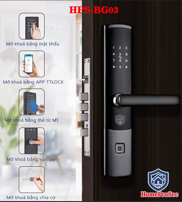Khóa Cửa Gỗ Vân Tay HPS- BG03