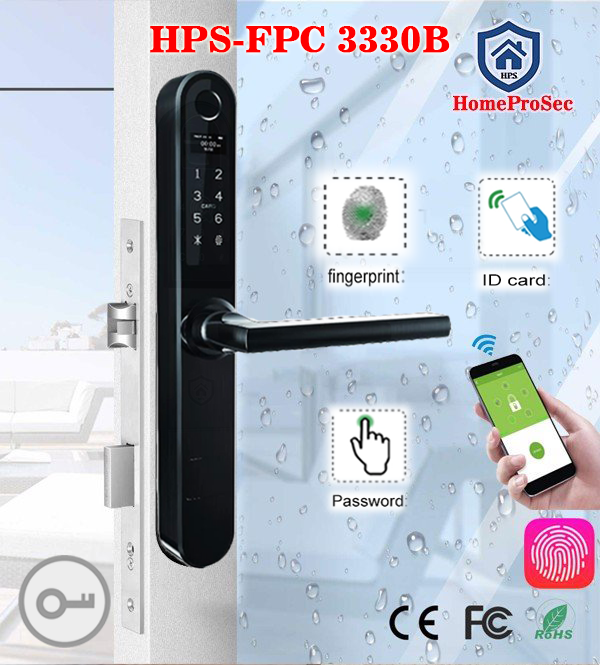 Khóa vân tay cửa nhôm HPS- 3330B