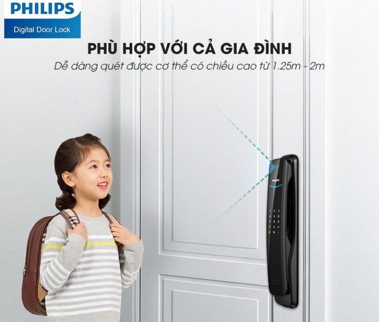 Khóa cửa nhận diện Khuôn mặt Philips DDL 702- 8HWS