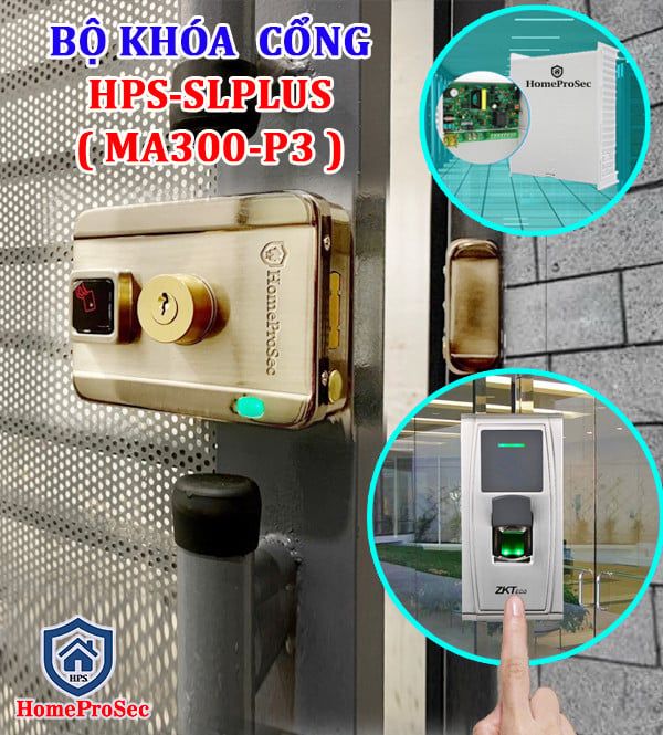  Bộ khóa cổng vân tay ngoài trời hãng  Zkteco HPS- MA300.P3 