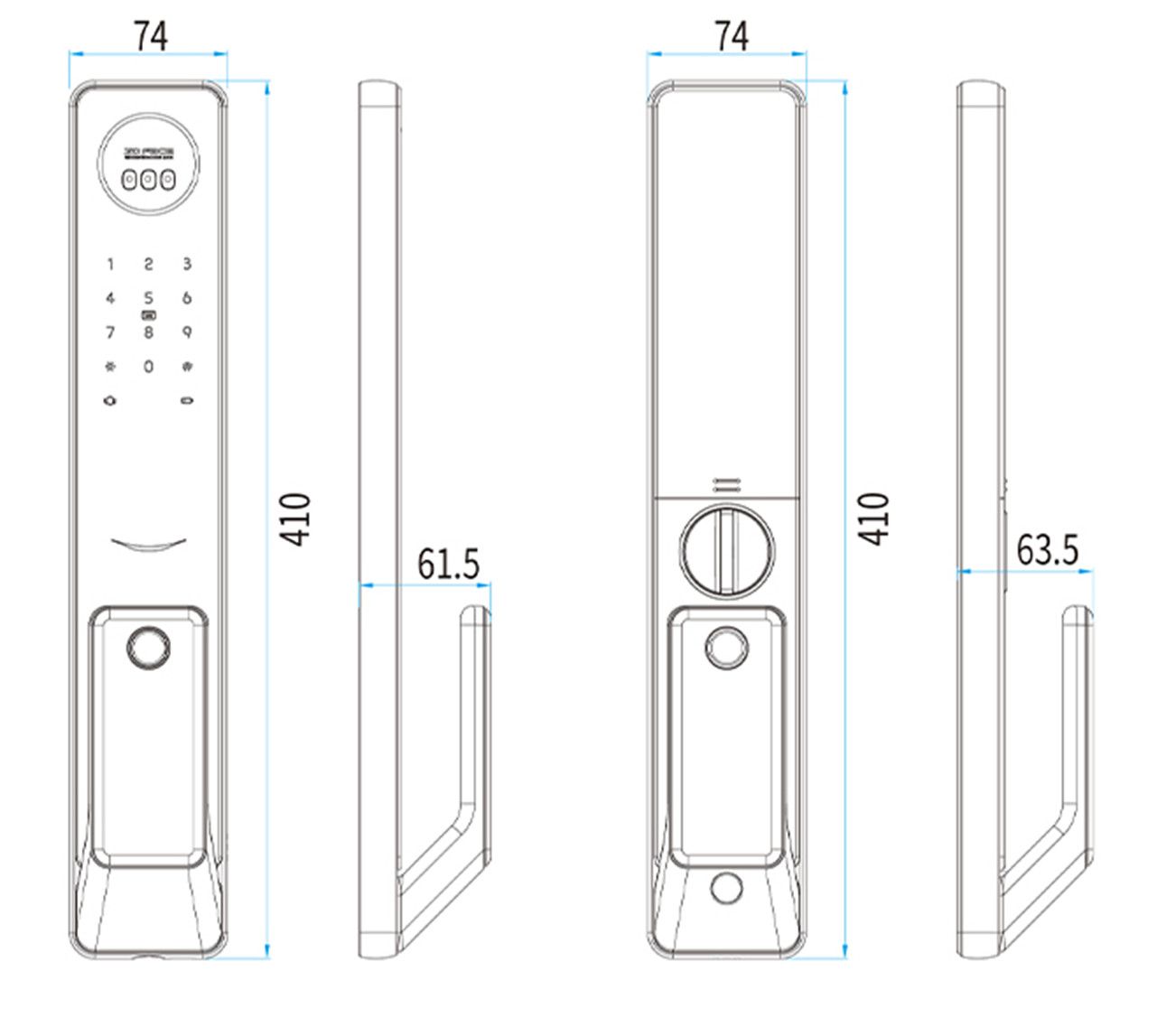  Khóa vân tay nhận diện khuôn mặt  HPS-  P88 FACE ( TTLock -Bluetooth) 