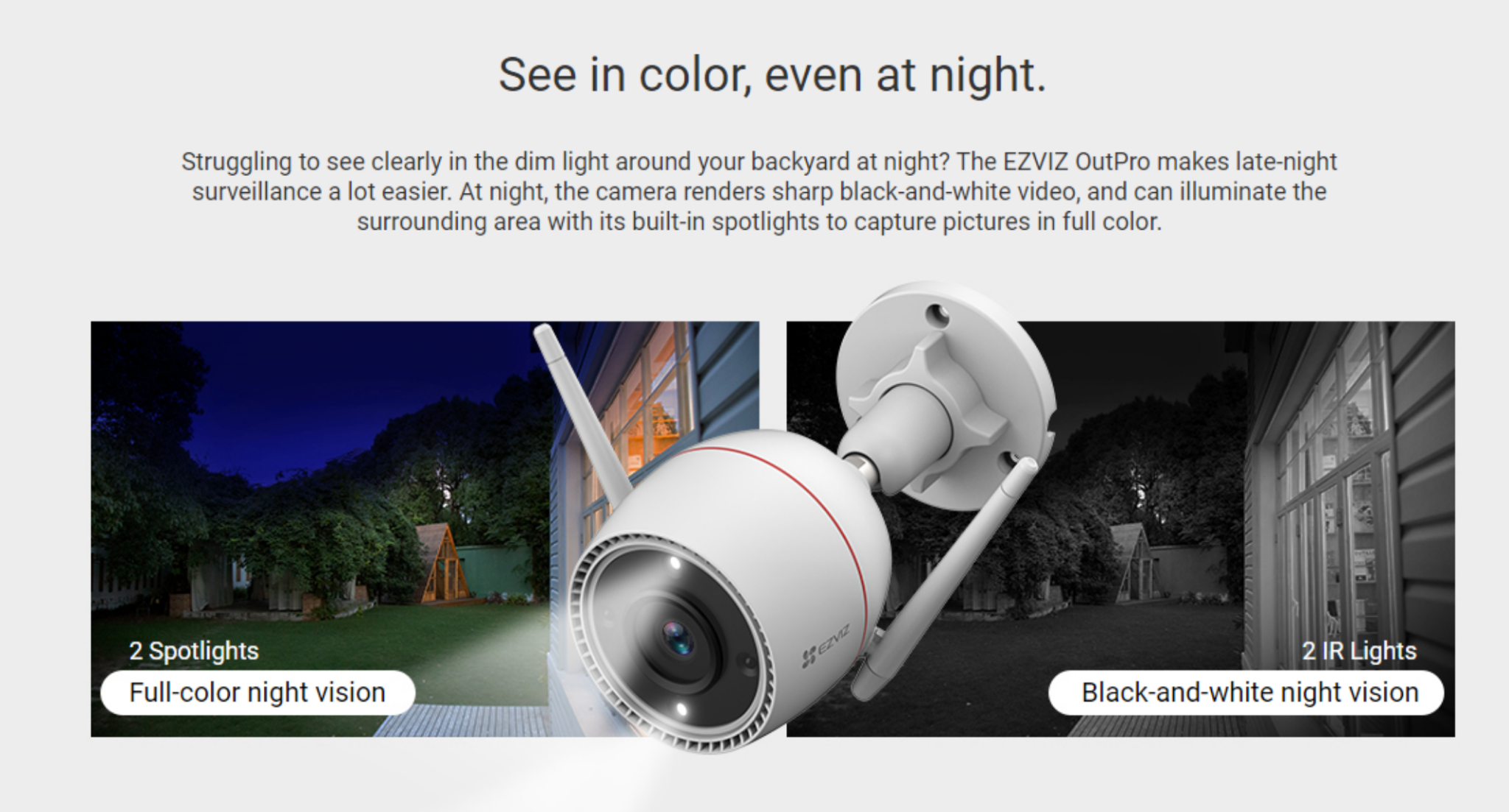 Camera ngoài trời thông minh, sắc nét – 2K