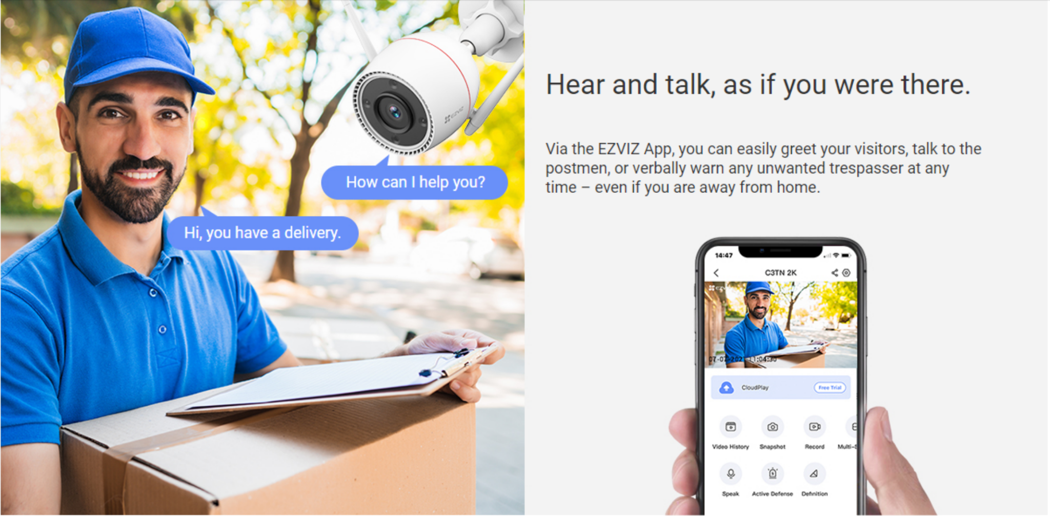 Camera ngoài trời thông minh, sắc nét – 2K