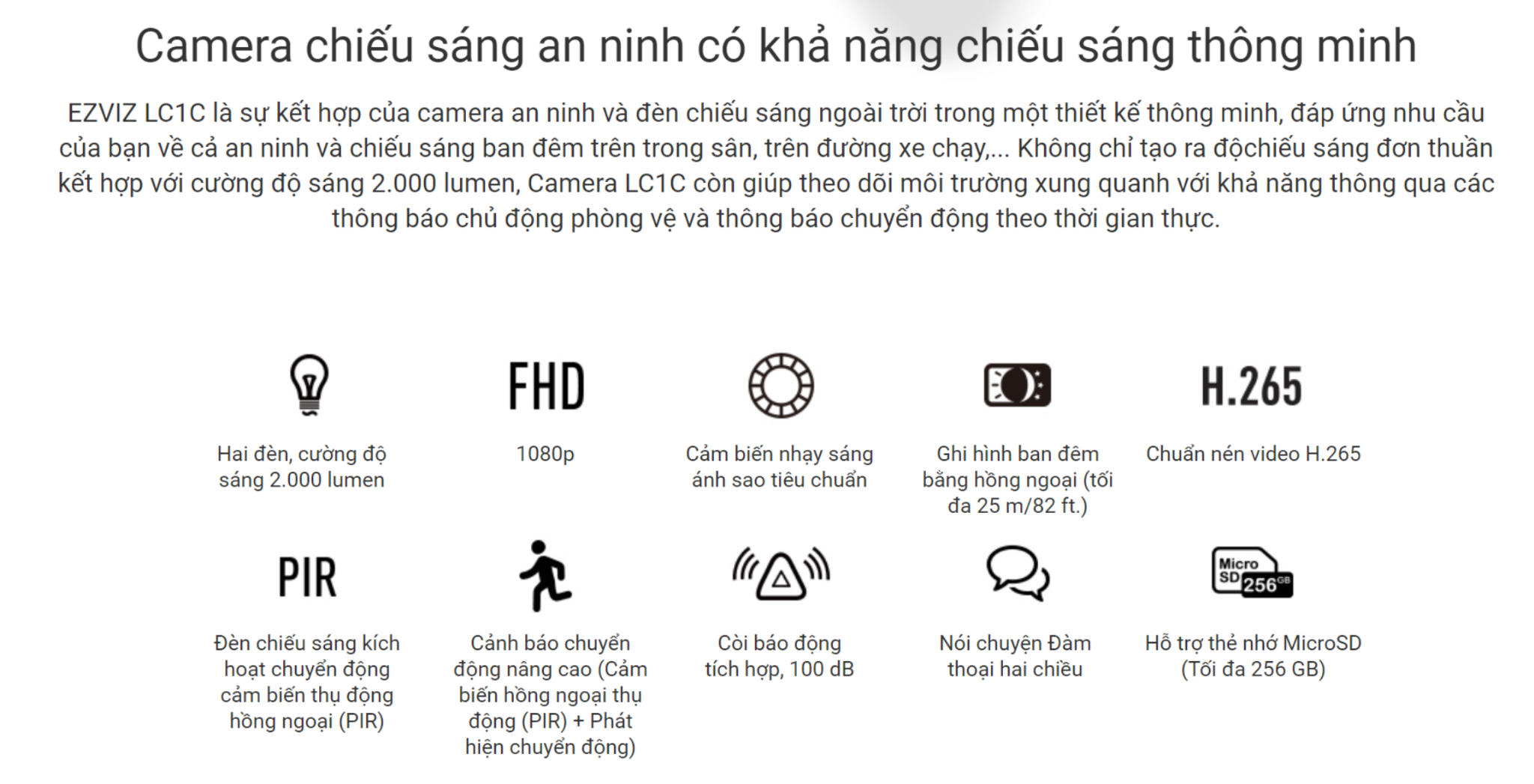 Camera Wifi ngoài trời 2MP