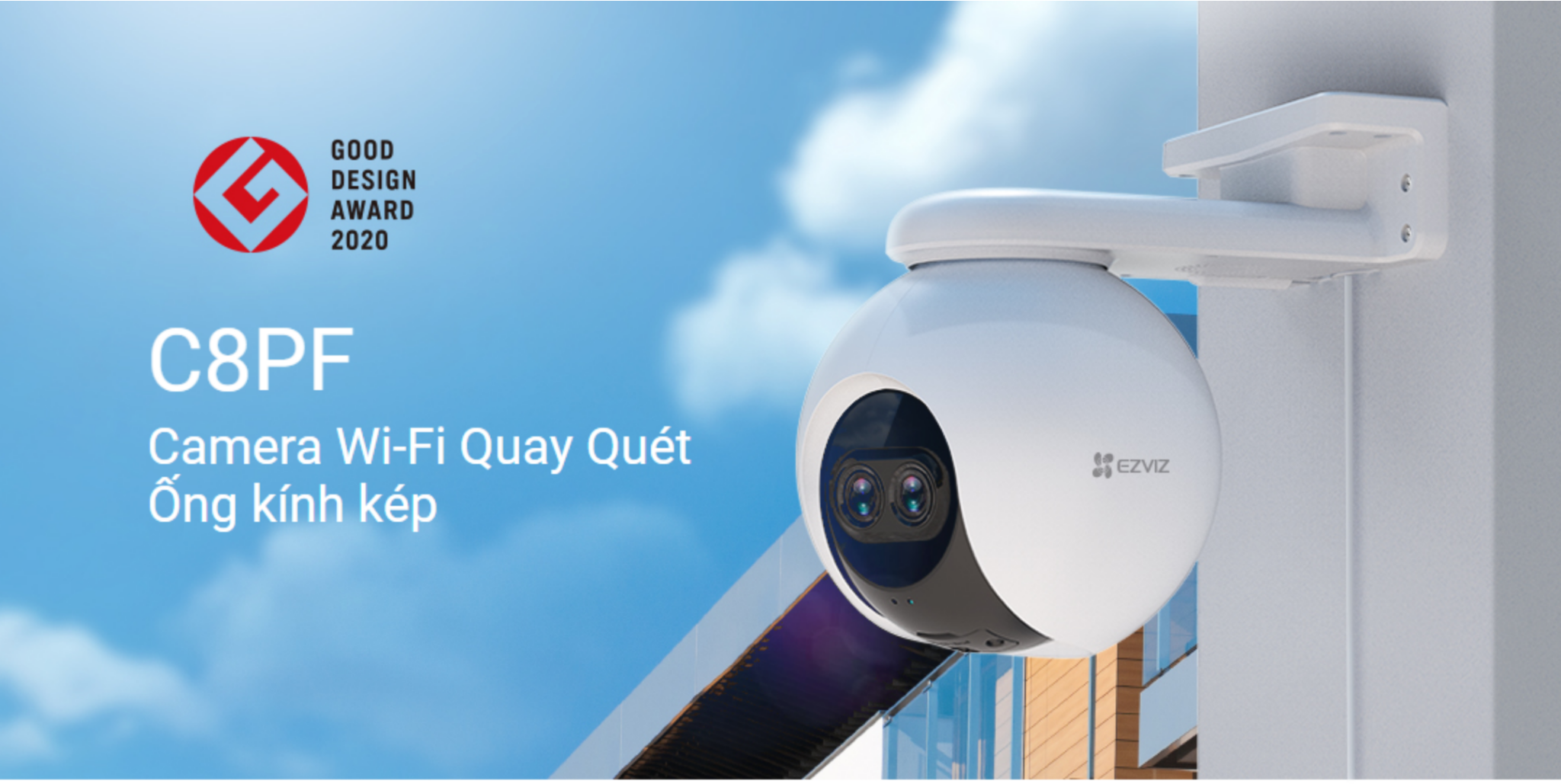Camera WiFi Quay Quét, Ống kính kép EZVIZ 2MP