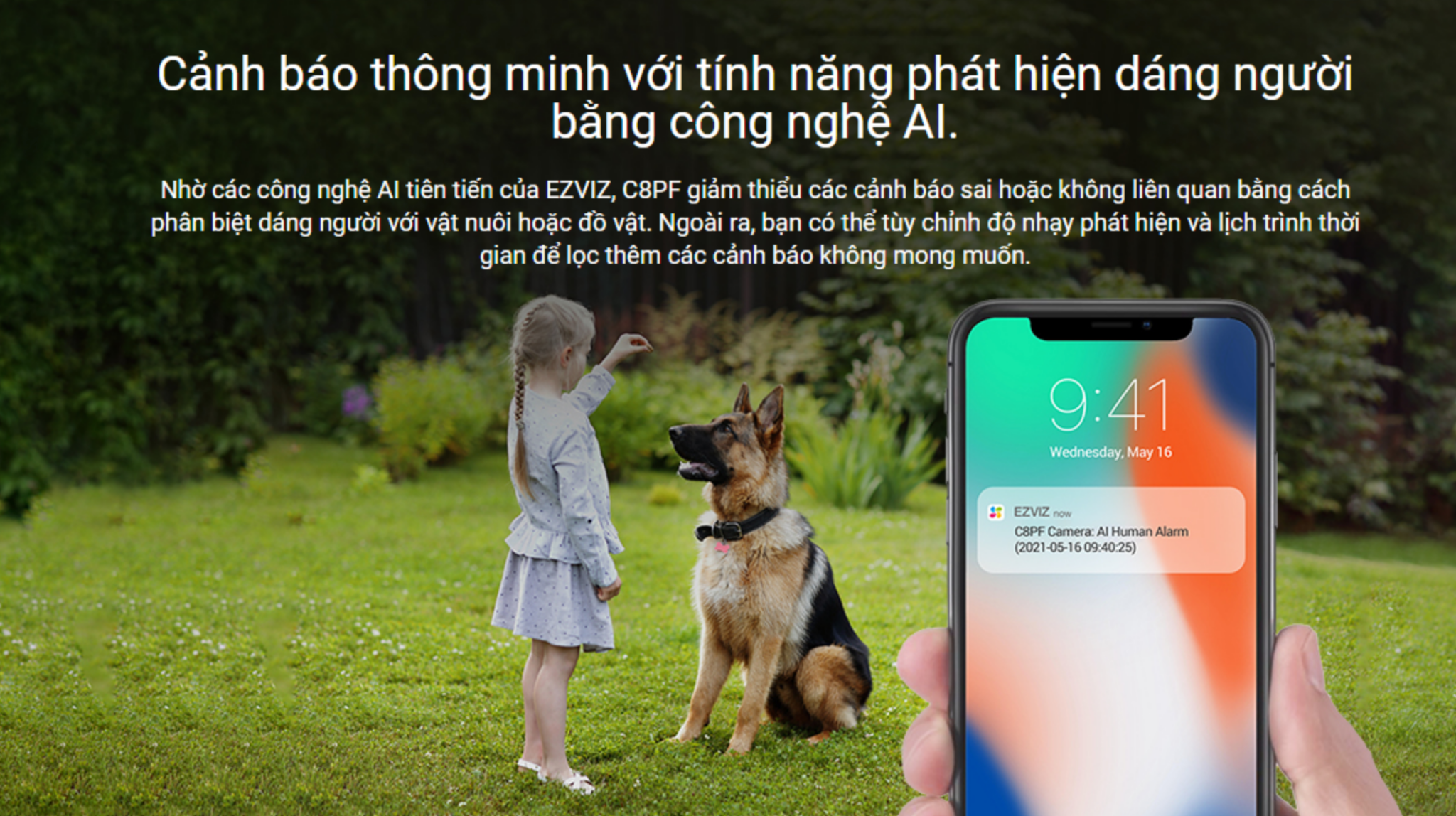 Camera WiFi Quay Quét, Ống kính kép EZVIZ 2MP