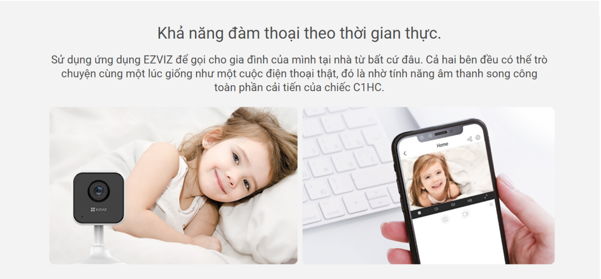 Camera Wifi trong nhà 2MP chuẩn nén H265