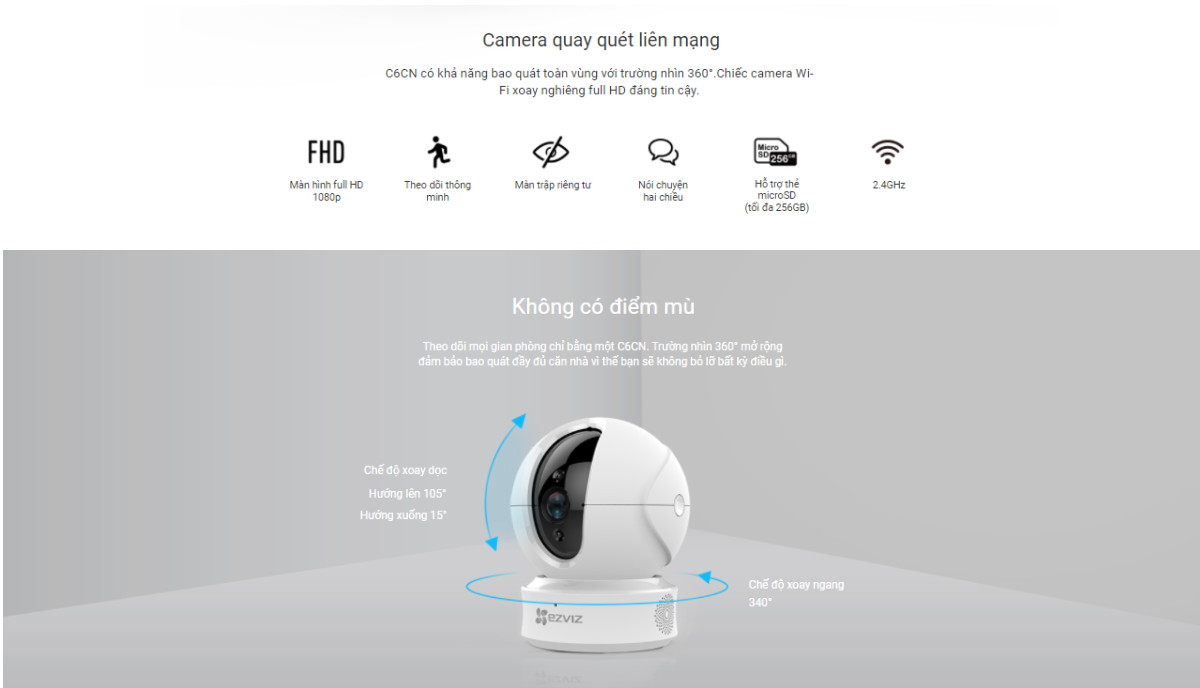 CAMERA QUAY QUÉT WIFI – 1080P