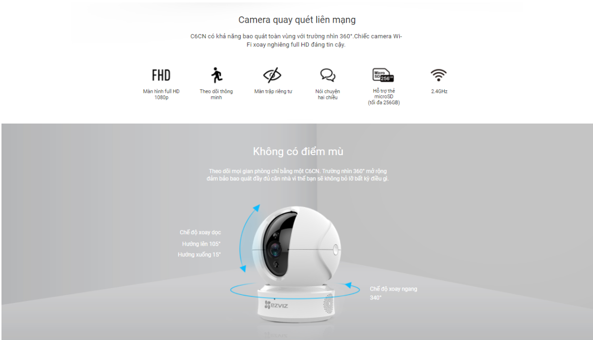  CAMERA QUAY QUÉT WIFI –  1080P 