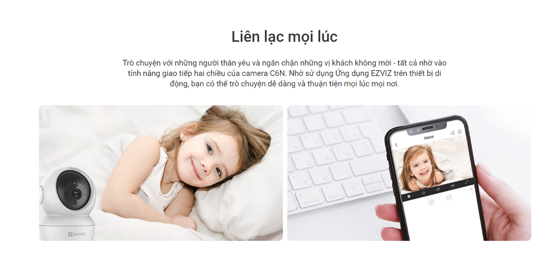 Camera quét & nghiêng kết nối WiFi thông minh C6N