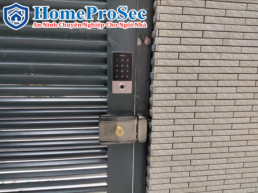 HPS- SLPRO ( TF1P8 - UPS)- Bộ khóa cổng vân tay thông minh HomeProSec HPS- SLPRO ( TF1P8 - UPS)