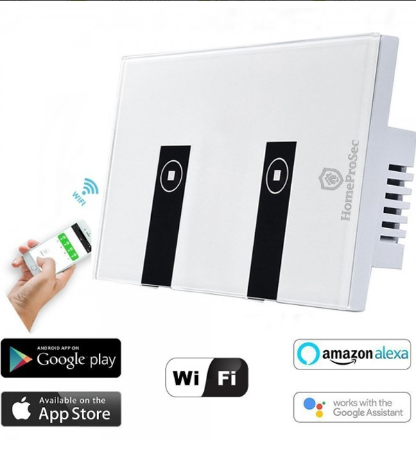 Công tắc Cảm ứng wifi thông minh 2 kênh HPS- SW2