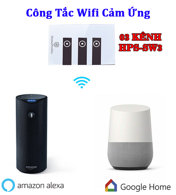 Công tắc Cảm ứng wifi thông minh 3 kênh HPS- SW3
