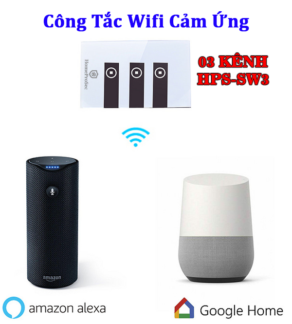  Công tắc Cảm ứng wifi thông minh 3 kênh HPS- SW3 