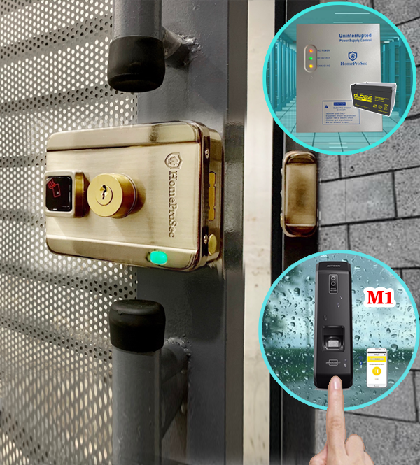Khóa Vân Tay Cổng Sắt Hàn Quốc -Made in Korea ( T1M1P8-UPS )