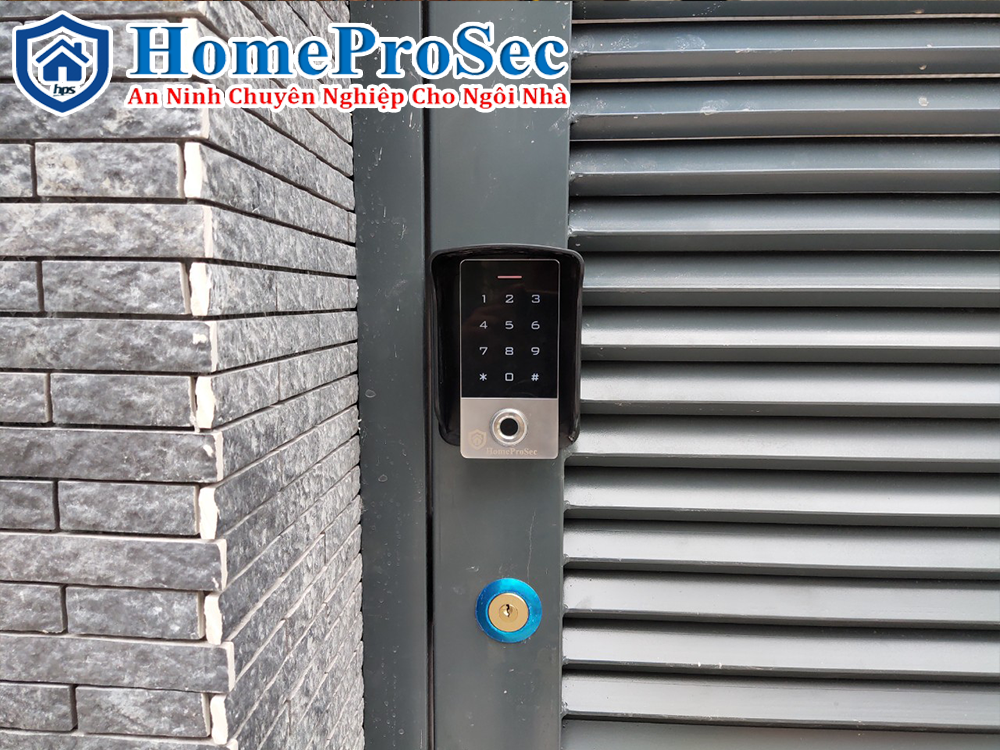 HPS- SLPRO ( TF1P8 - UPS)- Bộ khóa cổng vân tay thông minh HomeProSec HPS- SLPRO ( TF1P8 - UPS)