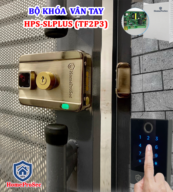 HPS-SLPLUS ( TF2P3)- Bộ khóa cổng vân tay thông minh HomeProSec HPS- SLPLUS ( TF2P3 )