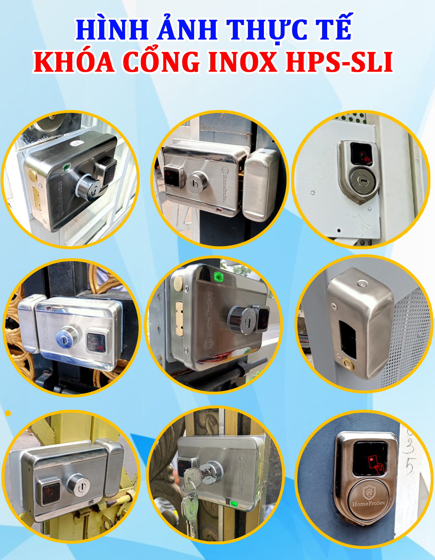  Khóa cổng Thẻ từ inox HPS- SLI BASIC 2A 