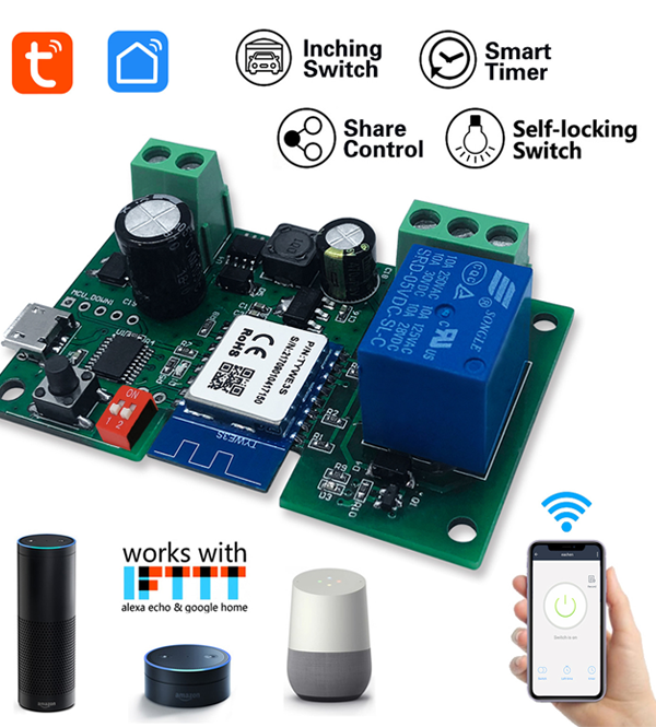 Công Tắc Thông Minh Điều Khiển Từ Xa Bằng Điện Thoại HPS-G2- Tuya 1 CH Relay Switch