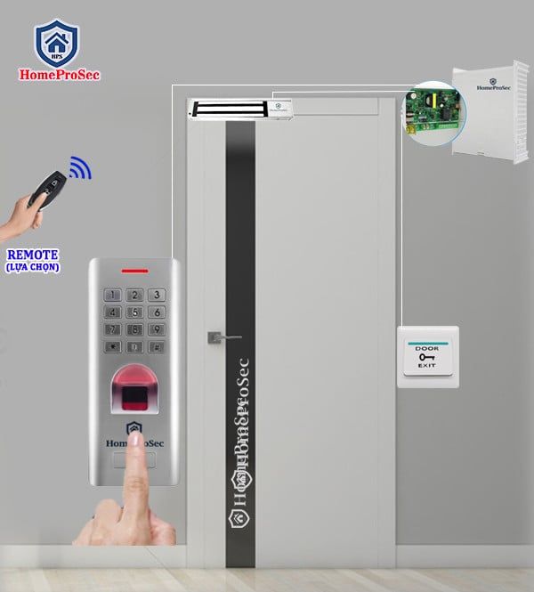 Bộ Khóa Từ Hút Vân Tay HPS- EMLPLUS ( VT03P3)